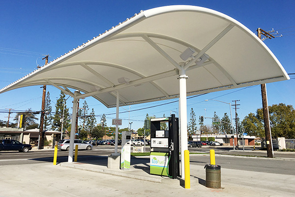 天津張拉膜公司講解充電樁膜結(jié)構(gòu)車棚安全需要注意的事項(xiàng)？